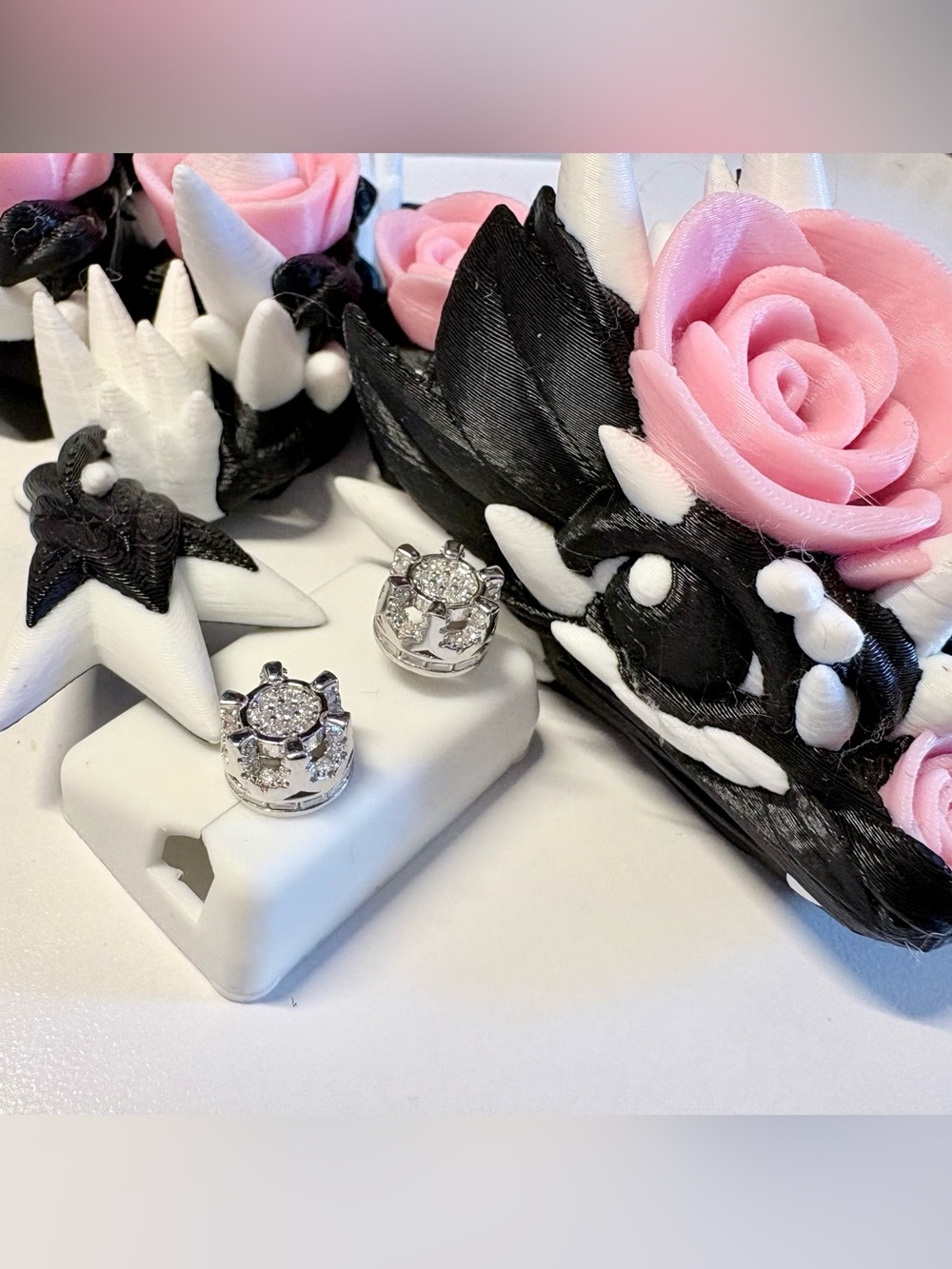 NWT Sterling and Moissanite Studs